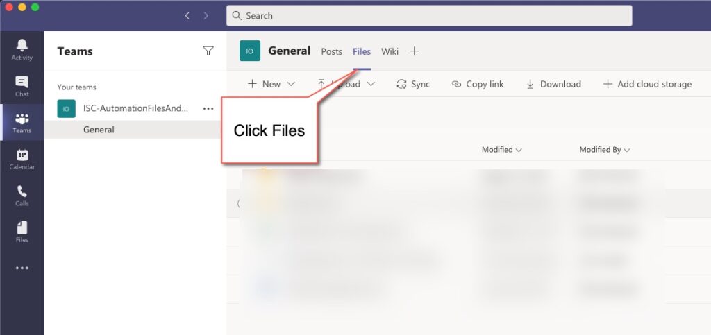 Image showing where to click files